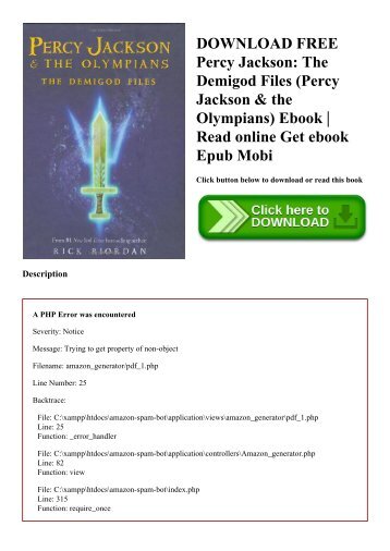 Percy Jackson Demigod Files Pdf
